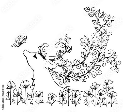 contour a fabulous deer