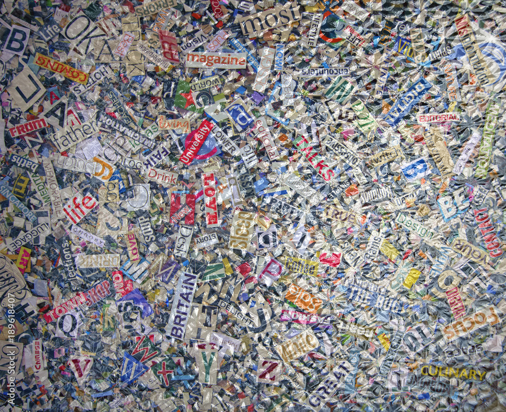 random magazine letters under a pice of textured glass random magazine letters under a pice of textured glass