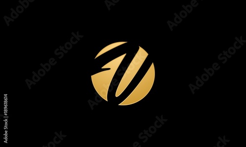 Letter V Circle Golden Globe Creative Abstract Modern Logo, Gold letters V , A letter Logo Icon Vector Illustration.