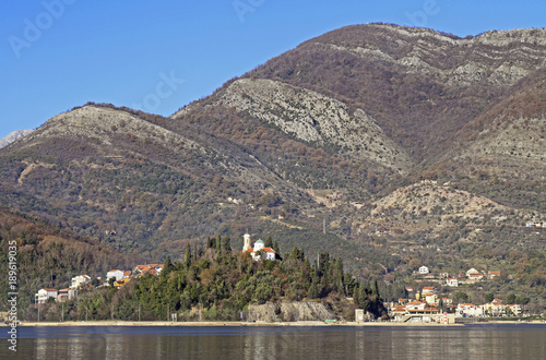 small village Bijela on bay of Tivat photo