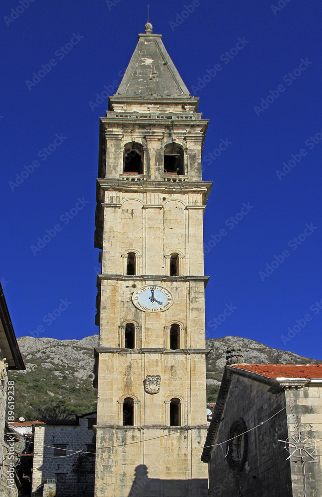 St. Nicholas Church in Old Town of Perast