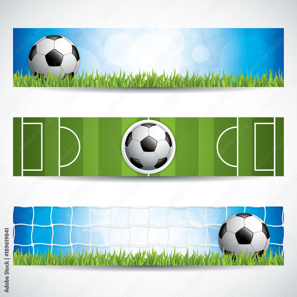 Naklejka premium Soccer banners