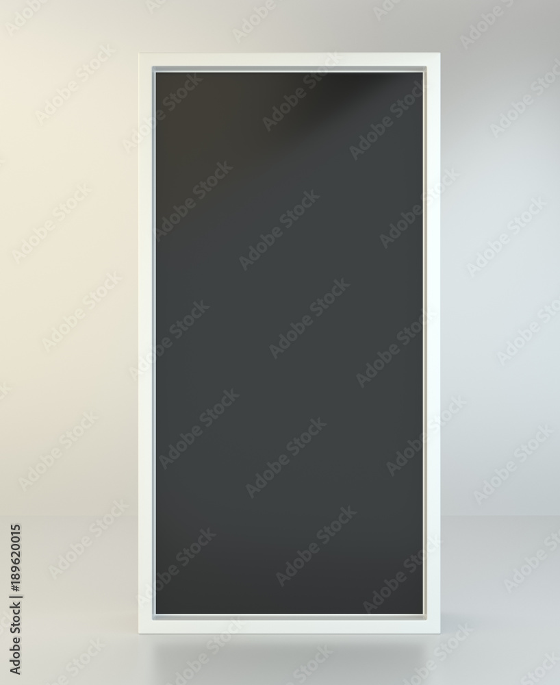 Advertising stand banner. 3d Illustration. Advertising display terminal stand.