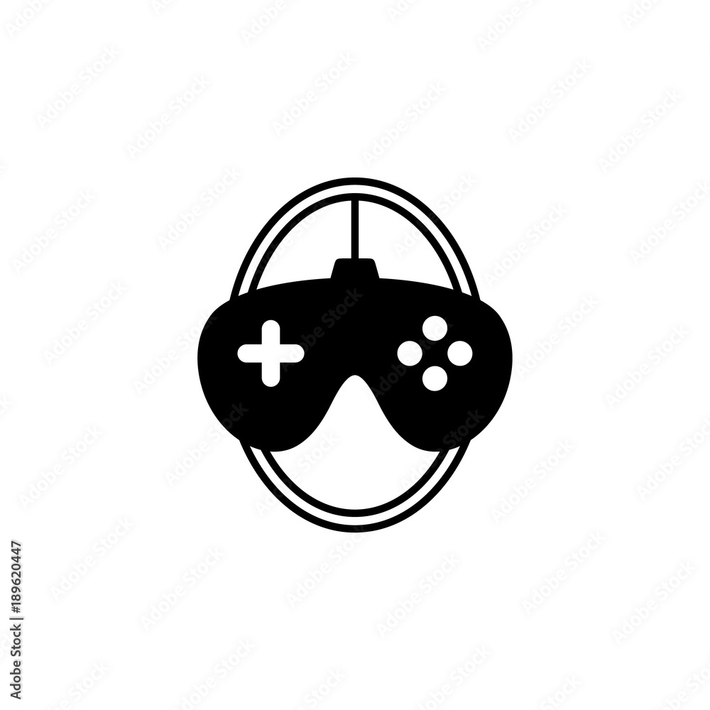 video game console joystick theme logo template video game console joystick theme logo template