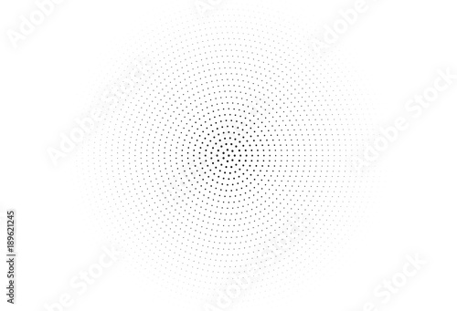 Halftone background Digital gradient. Dotted pattern with circles  dots  point small scale Black and white vector illustration