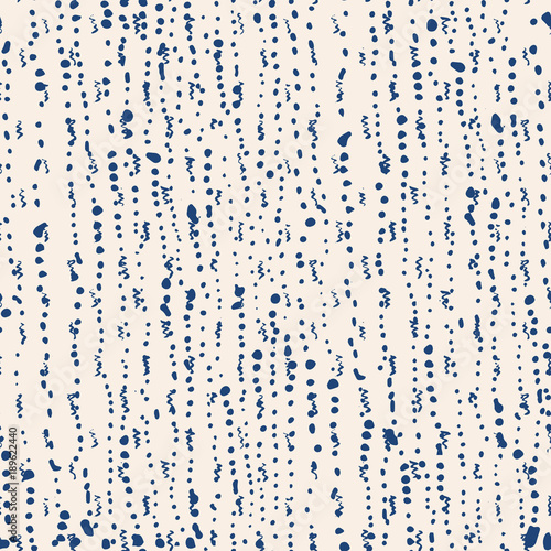 Indigo vector tie dye seamless pattern.