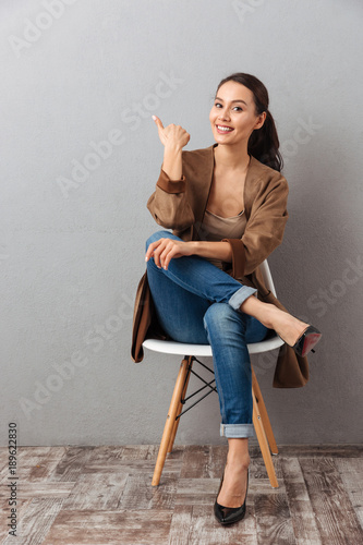 Portrait of a smiling casual asian woman
