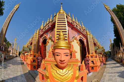 Sculpture in Thanboddhay monastery in Myanmar photo