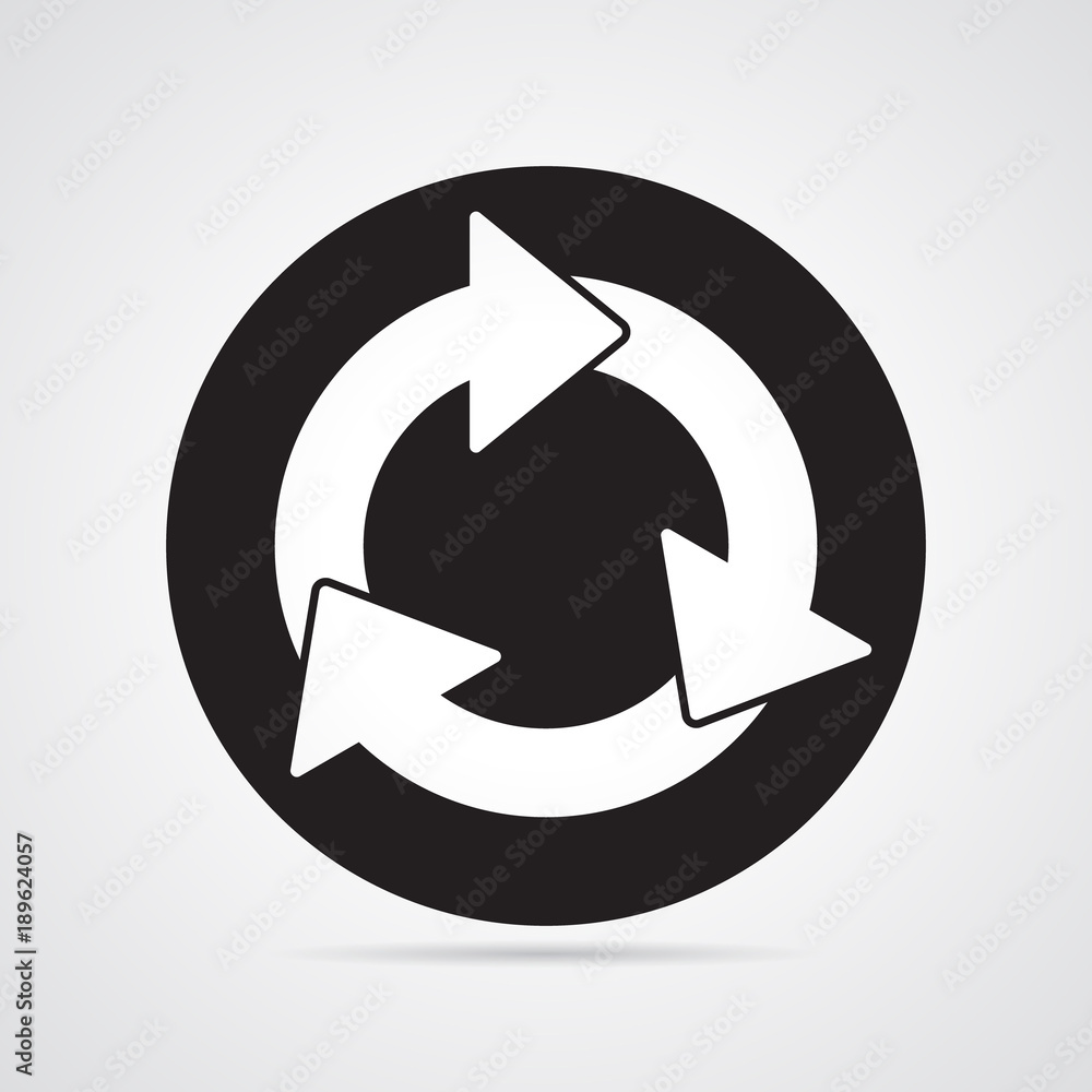 Carved silhouette flat icon, simple vector design. Oval with arrows for illustration of time, cycle, dynamic and consistency. Symbol for store delivery Carved silhouette flat icon, simple vector design. Oval with arrows for illustration of time, cycle, dynamic and consistency. Symbol for store delivery