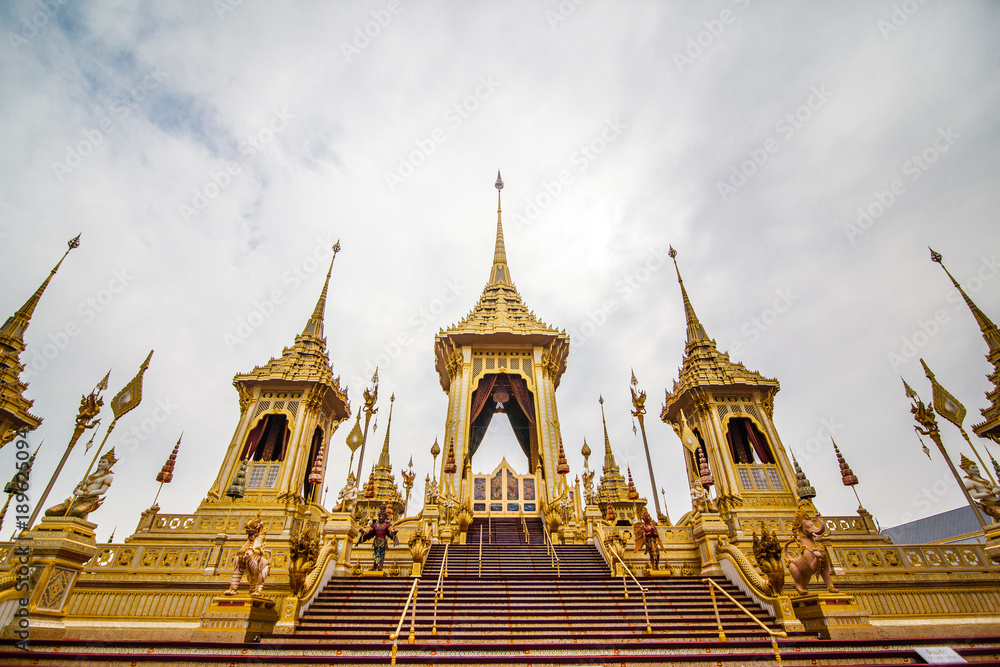 Fototapeta premium The royal funeral pyre King Rama 9 King of Thailand's beloved and the world.