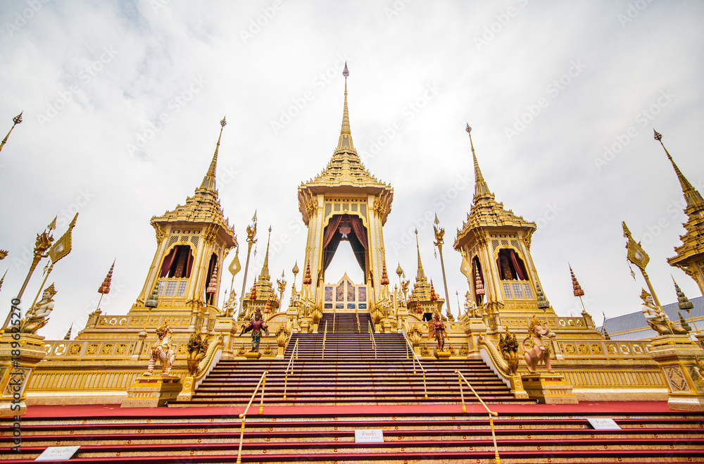 Fototapeta premium The royal funeral pyre King Rama 9 King of Thailand's beloved and the world.