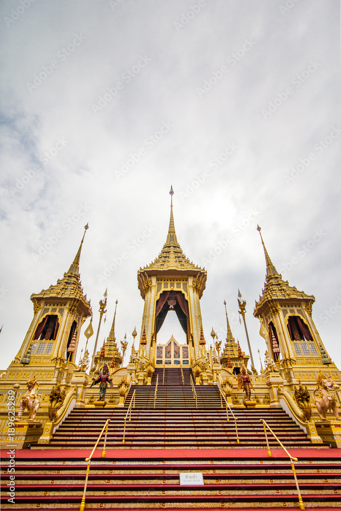 Fototapeta premium The royal funeral pyre King Rama 9 King of Thailand's beloved and the world.