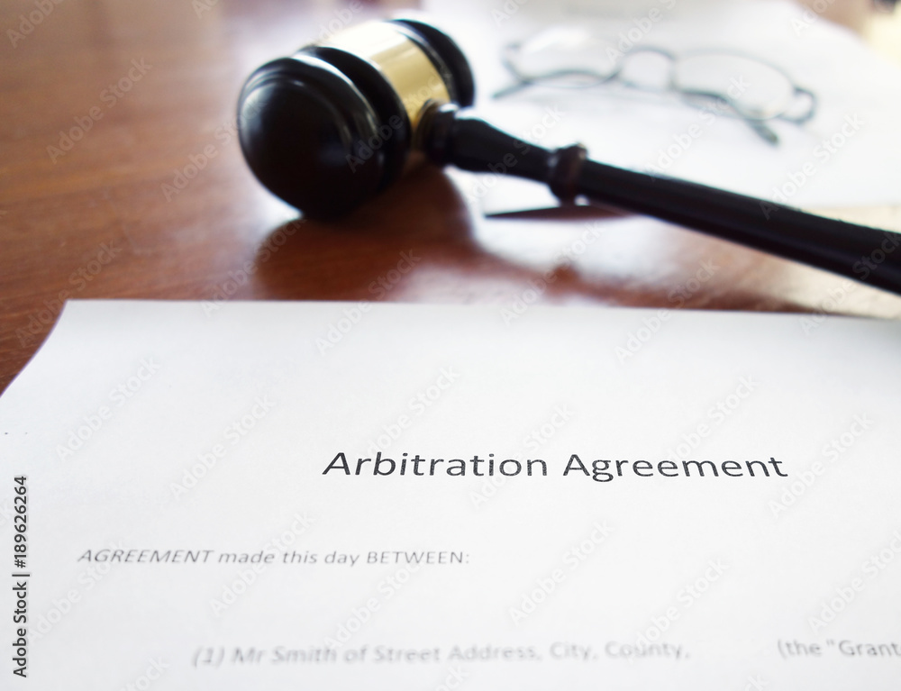 Arbitration agreement gavel