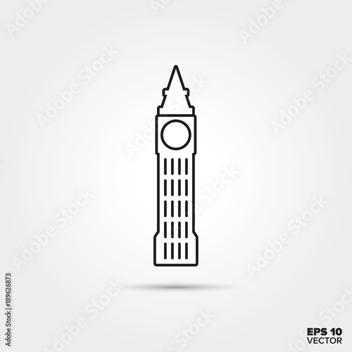 Big Ben Line Icon