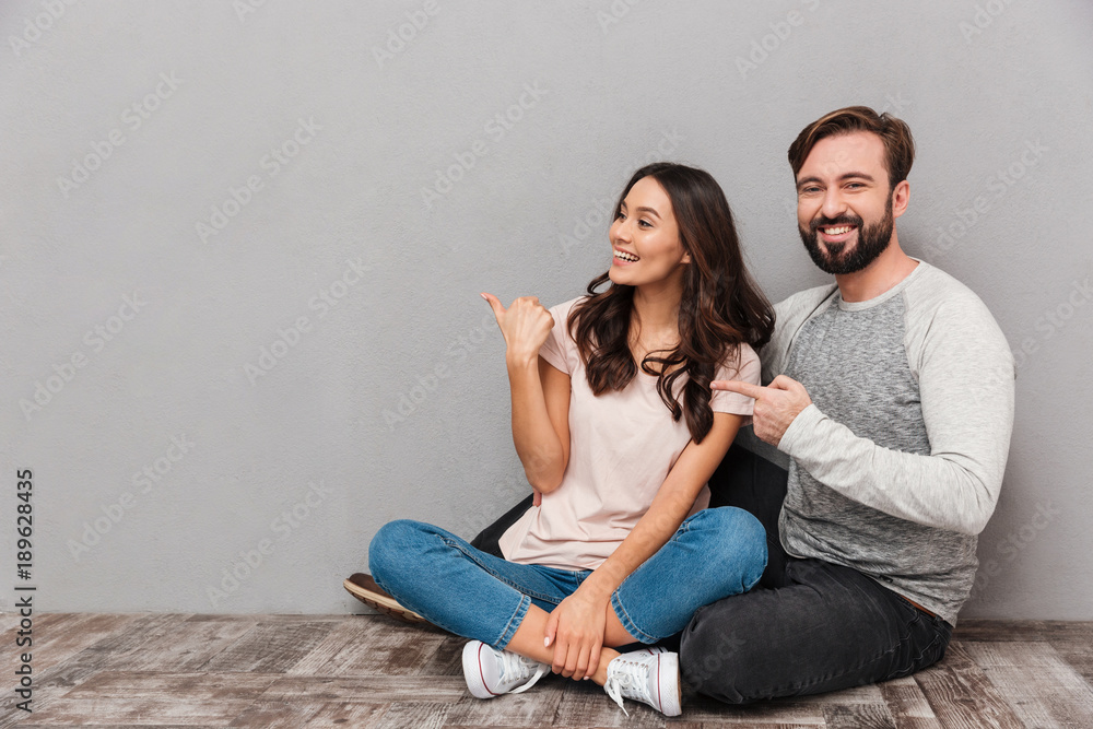Portrait of a joyful young couple Portrait of a joyful young couple