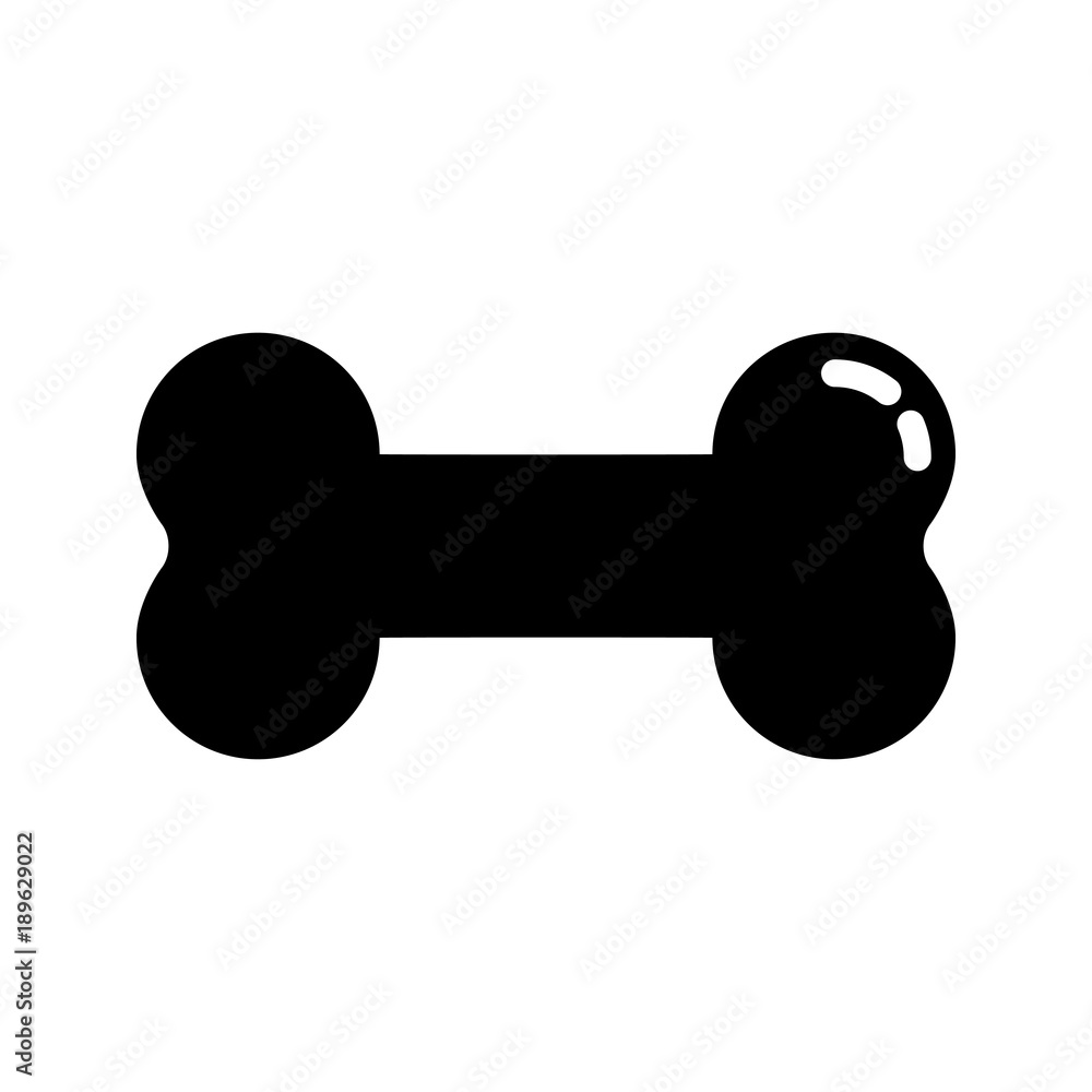 KNOCHEN - Icon Symbol Piktogramm Bildmarke grafisches Element - Web Druck - Vektor - schwarz auf weißen Hintergrund 