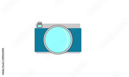 blue photo camera vector
