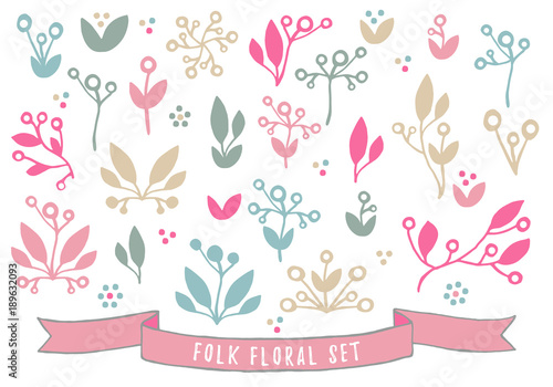 Folk Floral Set