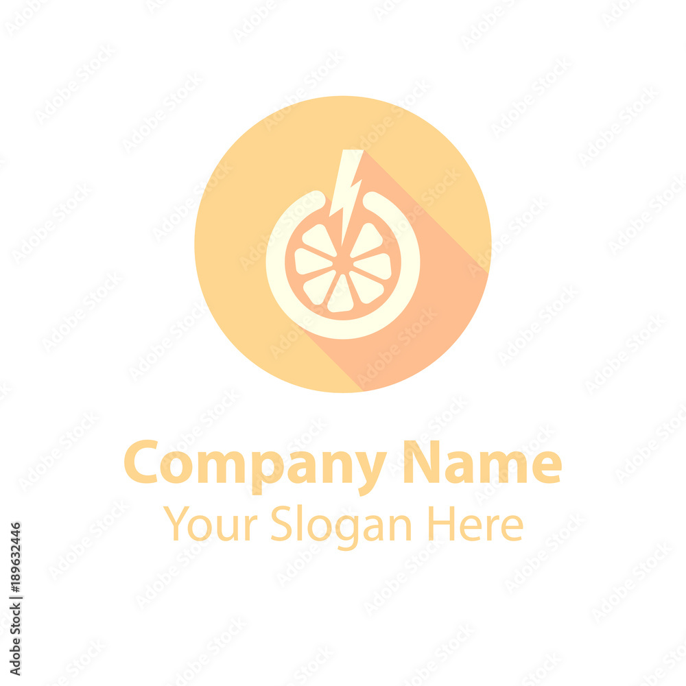 Power fruit logo design Power fruit logo design