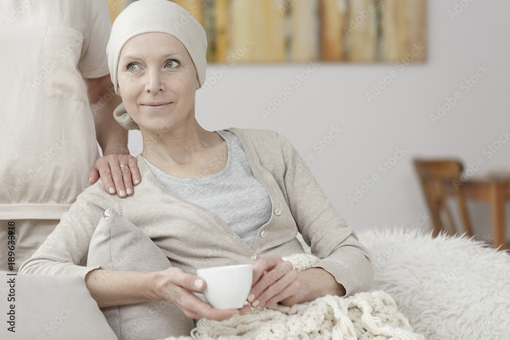 Happy woman with cancer Happy woman with cancer