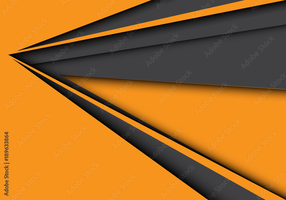 Abstract gray arrow on yellow design modern futuristic background vector illustration. Abstract gray arrow on yellow design modern futuristic background vector illustration.