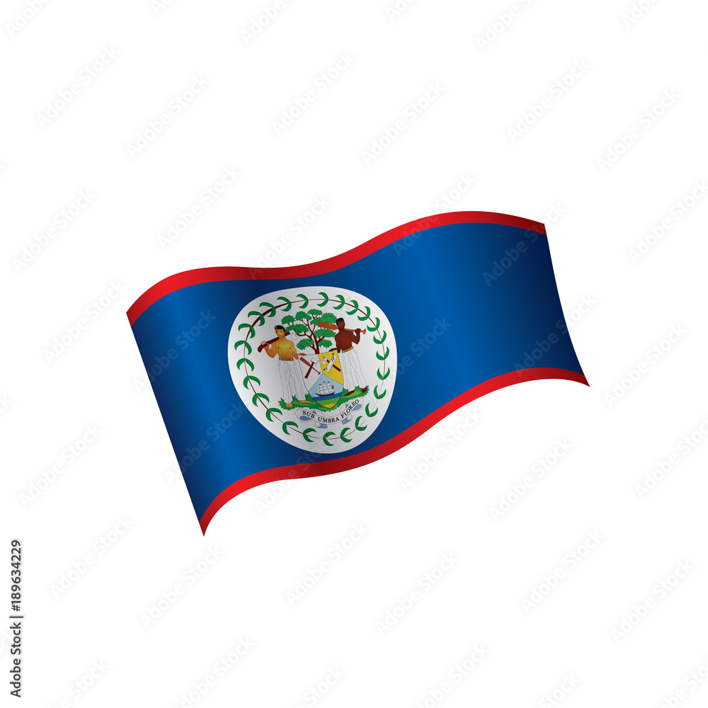 Belize flag, vector illustration Belize flag, vector illustration