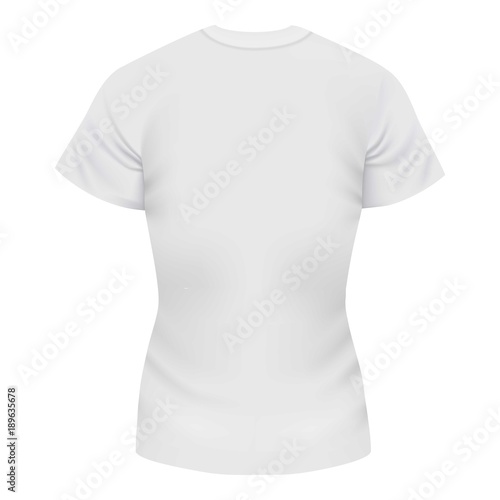 White female tshirt mockup, realistic style