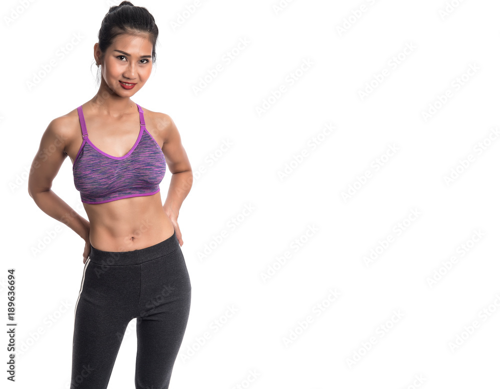 close up of beautiful athletic female abs in sportswear isolated on white background, Sport, fitness ,workout concept. Free from copy space. close up of beautiful athletic female abs in sportswear isolated on white background, Sport, fitness ,workout concept. Free from copy space.