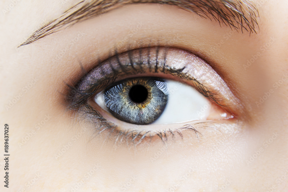 Fototapeta premium A beautiful insightful look woman's eye. Close up shot.