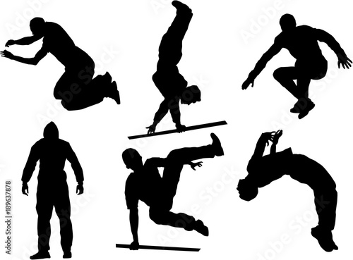 Parkour silhouette