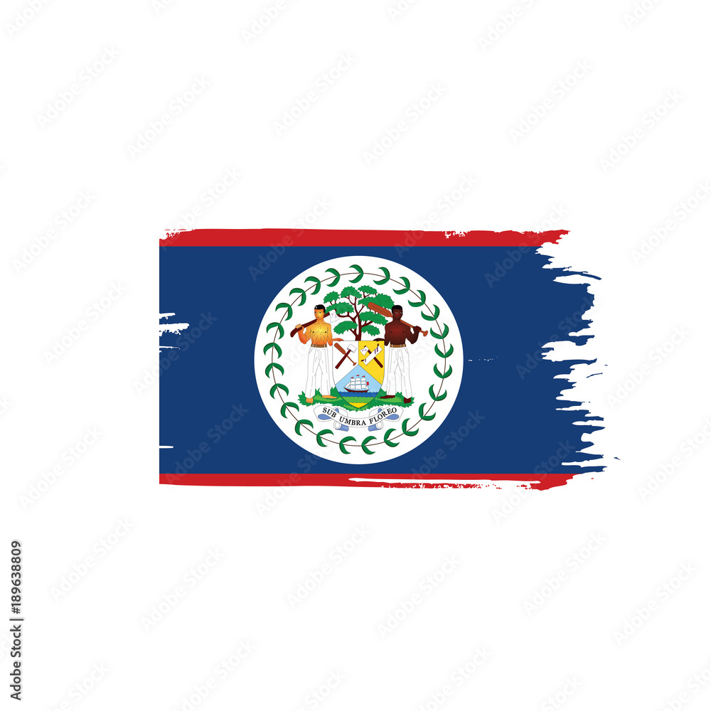 Belize flag, vector illustration Belize flag, vector illustration