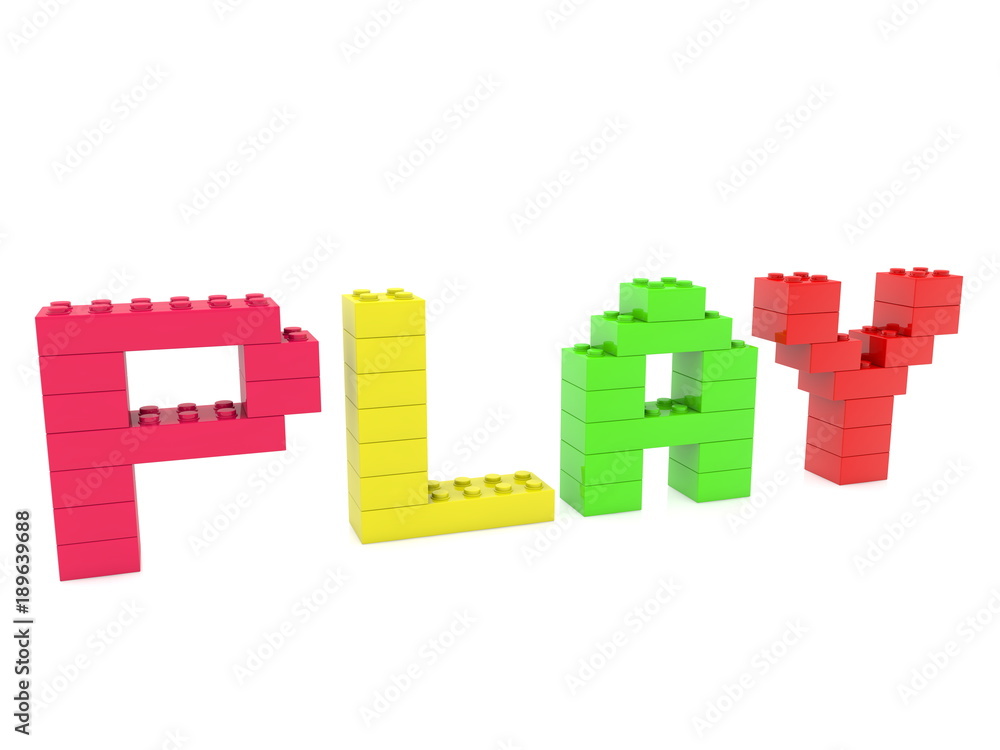 Play concept built from toy bricks