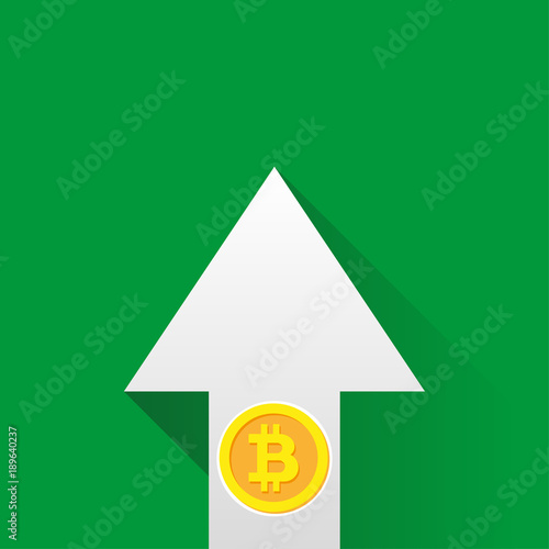 Bitcoin Pfeil steigt