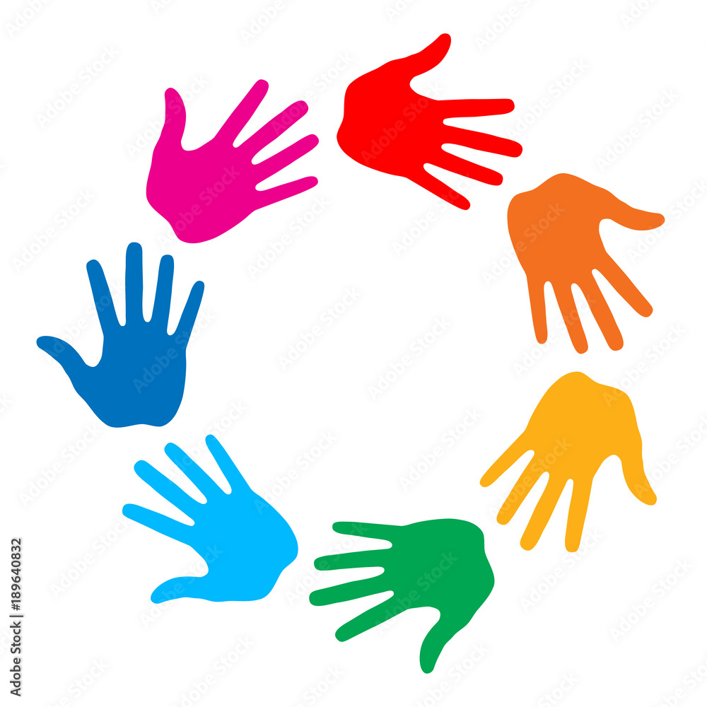 Obraz premium Hand Print logo. Vector illustration. 