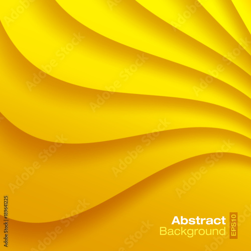 Yellow Wavy background. Vector Illustration material design.