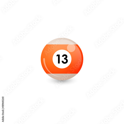 Free Download Billiard ball with number 13 - GFXLoad