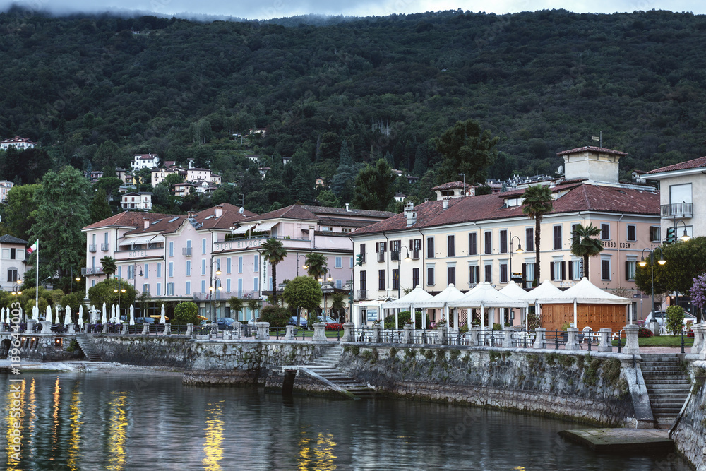 Village of Baveno, station of the Lake Maggiore, the province of Piedmont, Italy