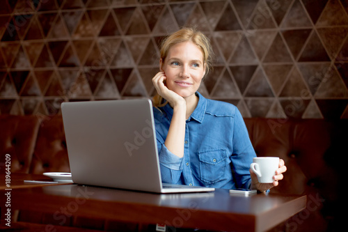 Beautiful woman at the cafe...