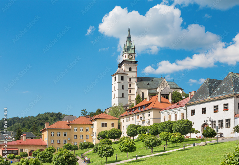 Kremnica  - The outlook to castle and St. Catherine church and the town.