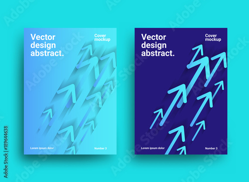 design template with arrows. Illustration of arrows moving up. Positive concept Suitable for annual report, statistics of your business, data presentation, books. 
