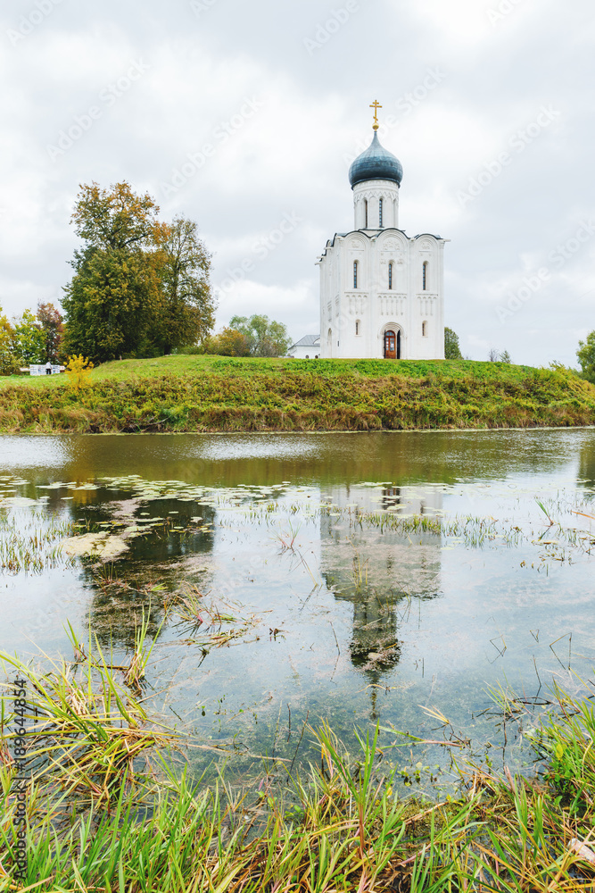 Church of the Intercession of the Holy Virgin on the Nerl River. UNESCO World Heritage site. Russia.