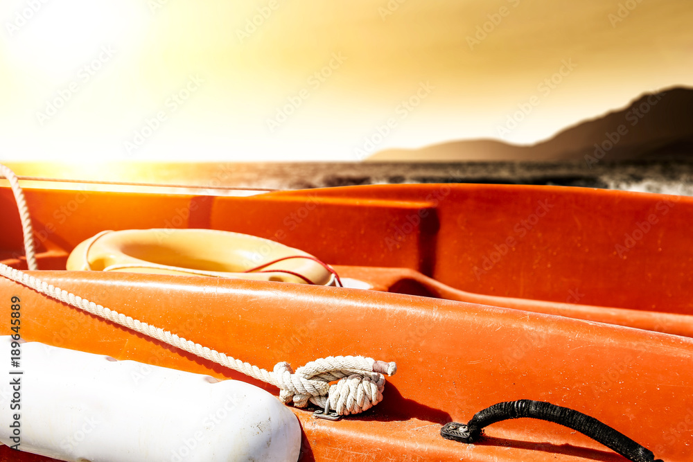 Fototapeta premium summer time and boad with free space 