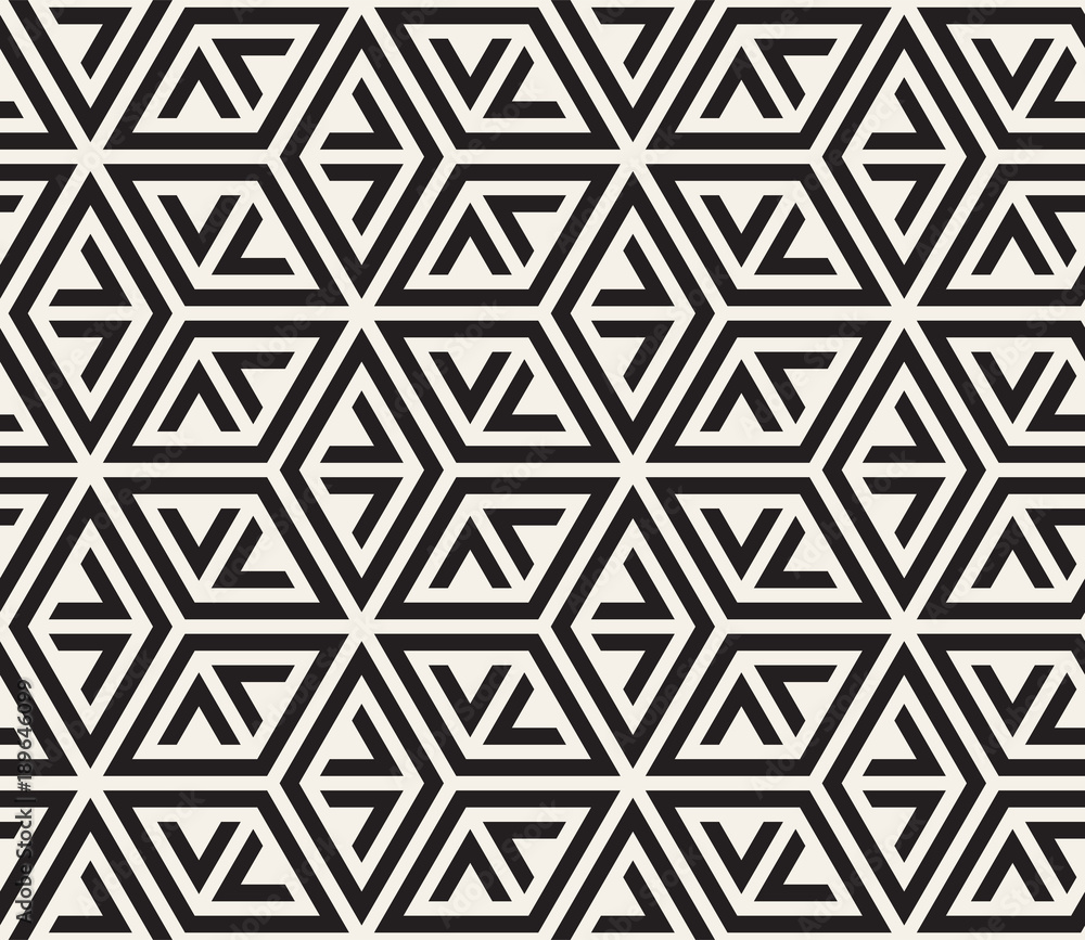 Vector seamless pattern. Modern stylish abstract texture. Repeating geometric tiles from striped elements i Vector seamless pattern. Modern stylish abstract texture. Repeating geometric tiles from striped elements i