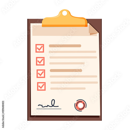 Cheklist clipboard isolated icon