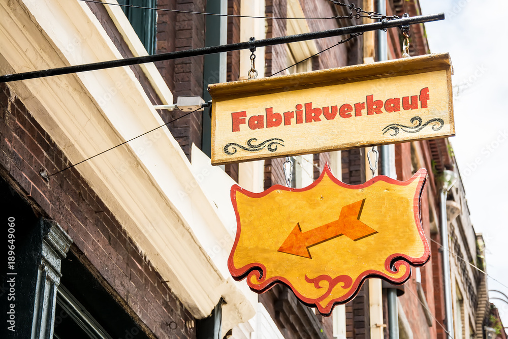 Obraz premium Schild 258 - Fabrikverkauf