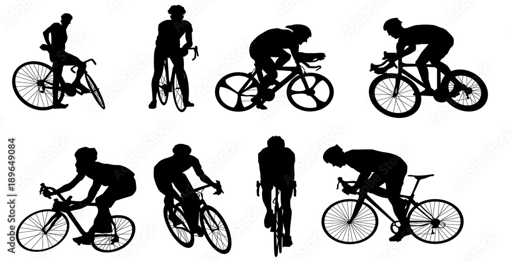 Naklejka premium Cycler silhouette