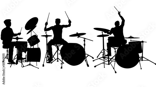 Set of 6 Drummer silhouette