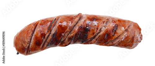 Canvas Print grilled bratwurst on a white background