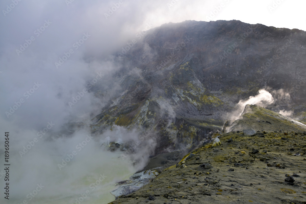 crater of the volcano