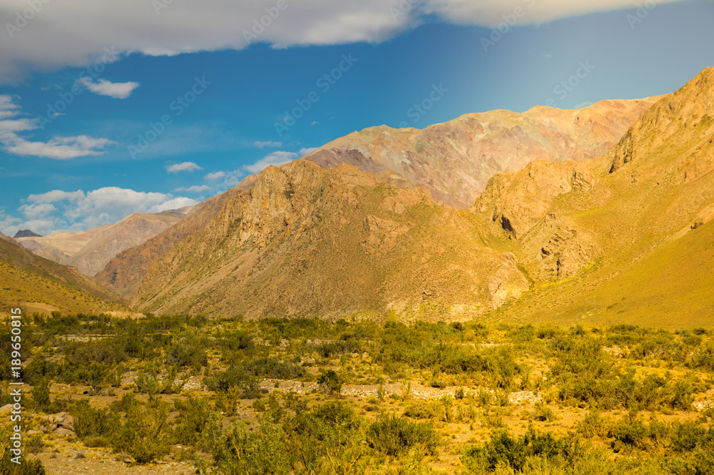 View of Andes mountains, Valle Hermoso